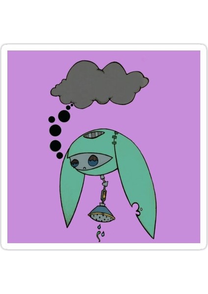 Mor Bulut Sticker Araba Oto Arma Duvar Sticker Ev Dekoratif Çıkartma 15 cm