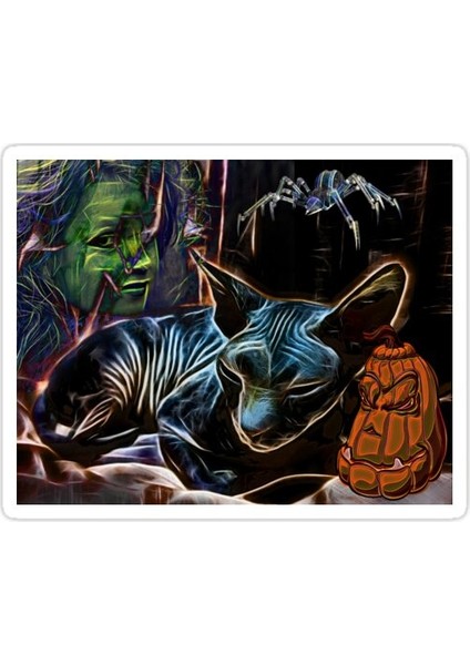 Ürkütücü Gece Sticker Araba Oto Arma Duvar Sticker Ev Dekoratif Çıkartma 15 cm