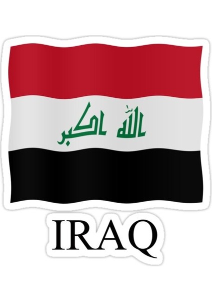 Irak Bayrağı Sticker Araba Oto Arma Duvar Sticker Ev Dekoratif Çıkartma 15 cm
