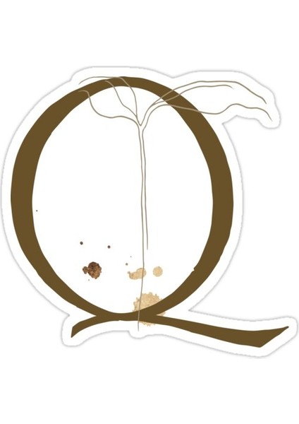 Monogram Q Sticker Araba Oto Arma Duvar Sticker Ev Dekoratif Çıkartma 15 cm