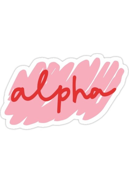 Karalanmış Alfa Sticker Araba Oto Arma Duvar Sticker Ev Dekoratif Çıkartma 15 cm