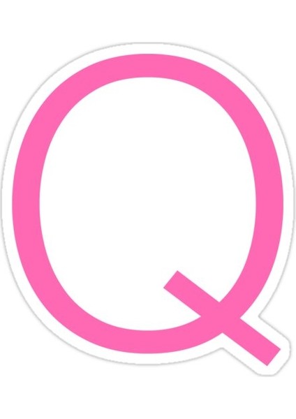 Pembe Q Sticker Araba Oto Arma Duvar Sticker Ev Dekoratif Çıkartma 15 cm