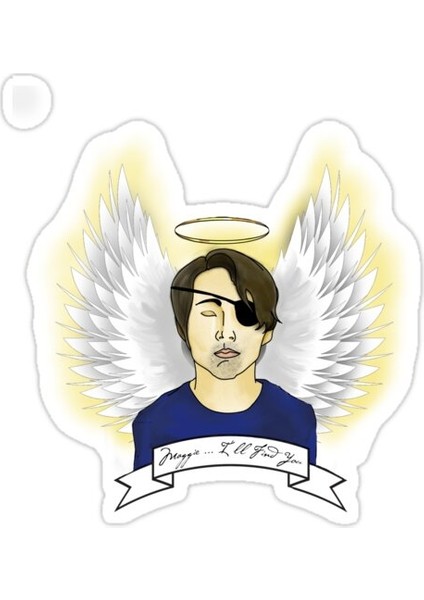 Melek Glenn Sticker Araba Oto Arma Duvar Sticker Ev Dekoratif Çıkartma 15 cm