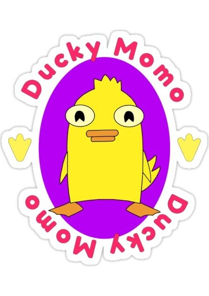 Ducky Momo Sticker Araba Oto Arma Duvar Sticker Ev Dekoratif Çıkartma 15 cm