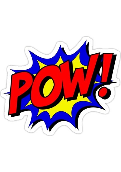 Pow Sticker Araba Oto Arma Duvar Sticker Ev Dekoratif Çıkartma 15 cm