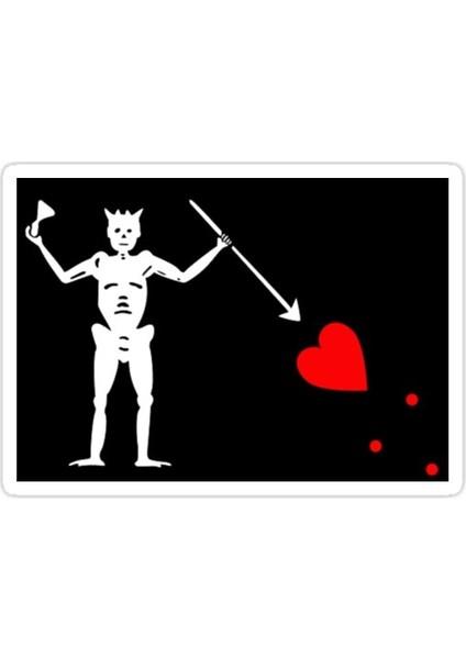 Karasakal Bayrağı Sticker Araba Oto Arma Duvar Sticker Ev Dekoratif Çıkartma 15 cm