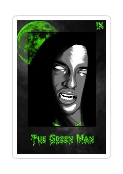 Yeşil Adam Sticker Araba Oto Arma Duvar Sticker Ev Dekoratif Çıkartma 15 cm