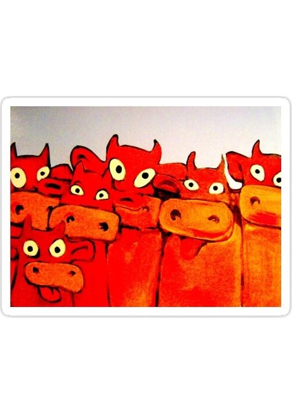 Inekler Galore Sticker Araba Oto Arma Duvar Sticker Ev Dekoratif Çıkartma 15 cm