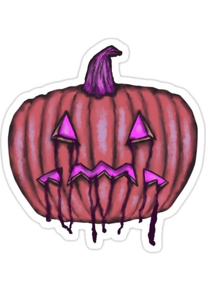 Pembe Kabak Sticker Araba Oto Arma Duvar Sticker Ev Dekoratif Çıkartma 15 cm