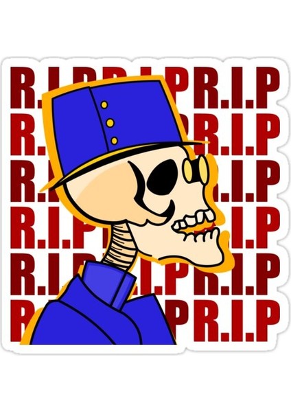Calavera Rıp Sticker Araba Oto Arma Duvar Sticker Ev Dekoratif Çıkartma 15 cm