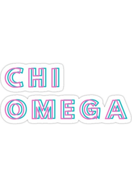 Chi Omega Sticker Araba Oto Arma Duvar Sticker Ev Dekoratif Çıkartma 15 cm