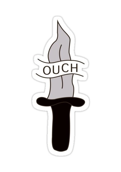 Ouch! pembe Sticker Araba Oto Arma Duvar Sticker Ev Dekoratif Çıkartma 15 cm