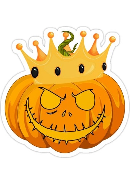 Balkabağı Kralı Sticker Araba Oto Arma Duvar Sticker Ev Dekoratif Çıkartma 15 cm