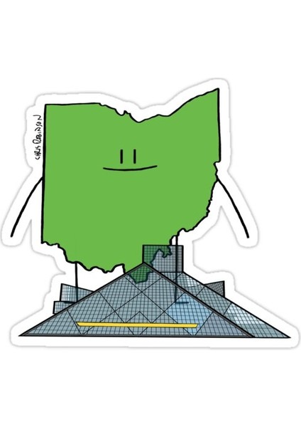Ohio Sticker Araba Oto Arma Duvar Sticker Ev Dekoratif Çıkartma 15 cm