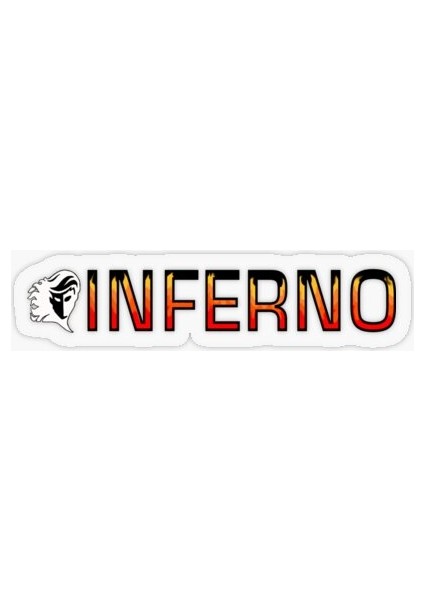 Inferno Sticker Transparent Sticker Çıkartma Oto Araba Camı Duvar Oda Laptop 15 cm