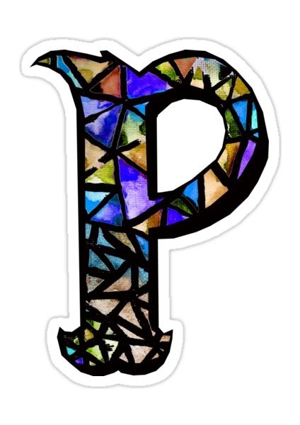 P Harfi Sticker Araba Oto Arma Duvar Sticker Ev Dekoratif Çıkartma 15 cm