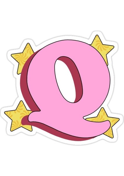 Q Harfi Sticker Araba Oto Arma Duvar Sticker Ev Dekoratif Çıkartma 15 cm