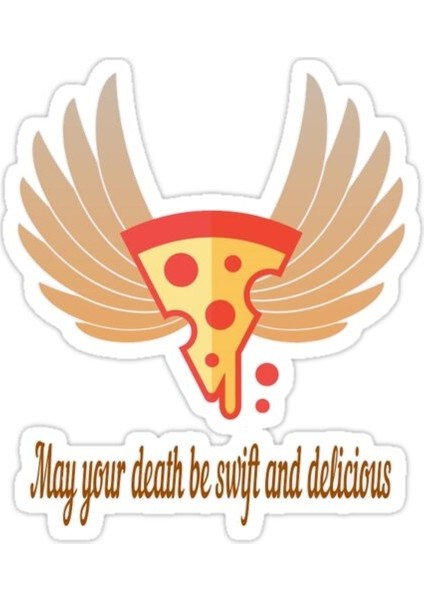 Pizza Rıp Sticker Araba Oto Arma Duvar Sticker Ev Dekoratif Çıkartma 15 cm