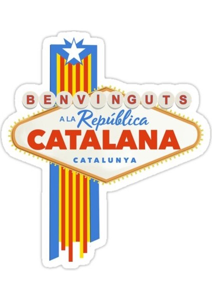 Katalan Cumhuriyetine Avantajlar - Işaret - Katalunya Plakası Sticker Araba Oto Arma Duvar Sticker