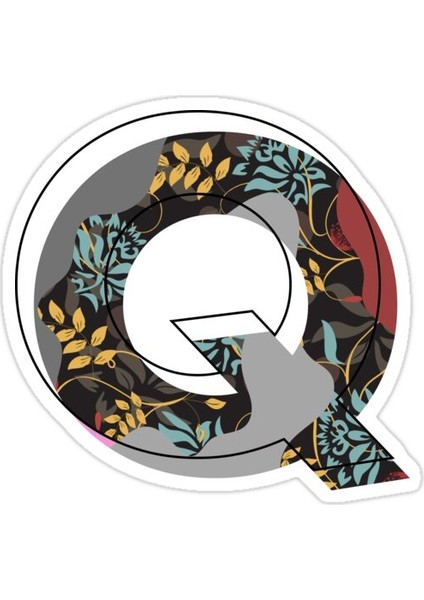 Q Harfi Sticker Araba Oto Arma Duvar Sticker Ev Dekoratif Çıkartma 15 cm