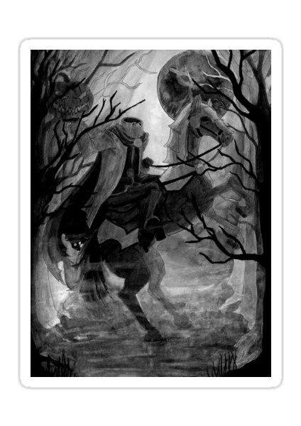 Başsız Süvari Sticker Araba Oto Arma Duvar Sticker Ev Dekoratif Çıkartma 15 cm