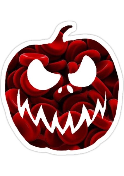 Kan Balkabağı Sticker Araba Oto Arma Duvar Sticker Ev Dekoratif Çıkartma 15 cm