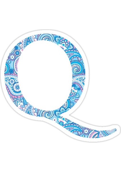 Q Harfi Sticker Araba Oto Arma Duvar Sticker Ev Dekoratif Çıkartma 15 cm