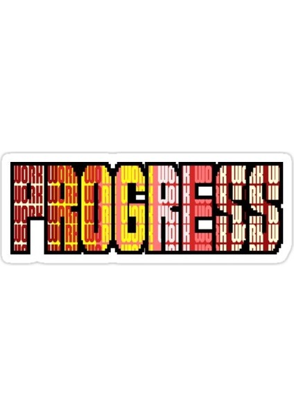 Ilerlemede Çalışma Sticker Araba Oto Arma Duvar Sticker Ev Dekoratif Çıkartma 15 cm