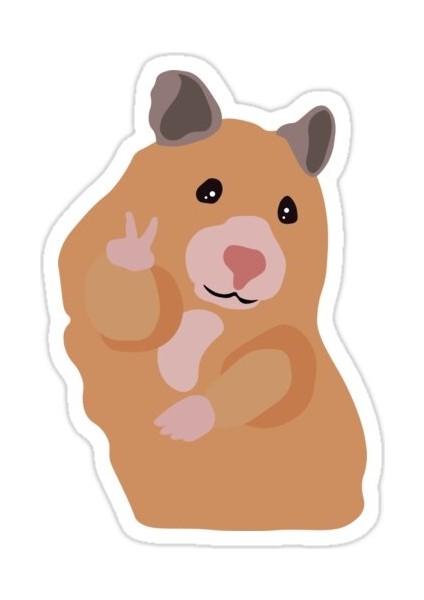 Peace N Luv Hamster Sticker Araba Oto Arma Duvar Ev Dekoratif Laptop Araba Çıkartma 15 cm