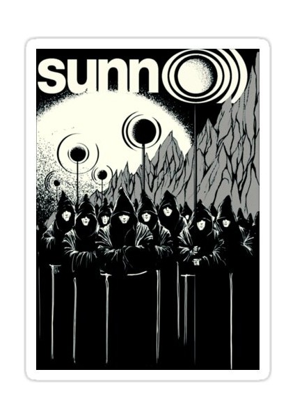 Sunn O))) Sticker Araba Oto Arma Duvar Sticker Ev Dekoratif Çıkartma 15 cm