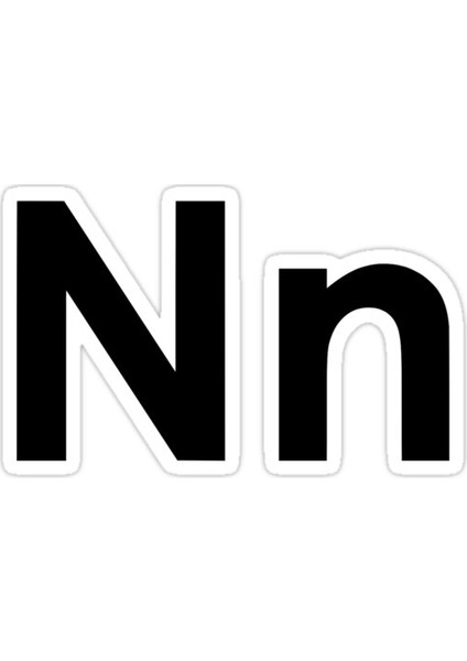 N Harfi Sticker Araba Oto Arma Duvar Sticker Ev Dekoratif Çıkartma 15 cm