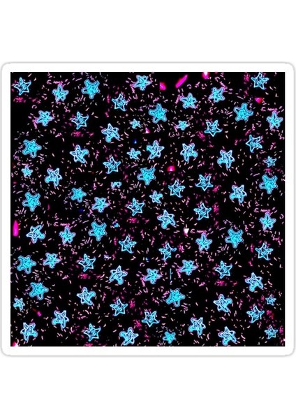 Confettı Stars Sticker Araba Oto Arma Duvar Sticker Ev Dekoratif Çıkartma 15 cm