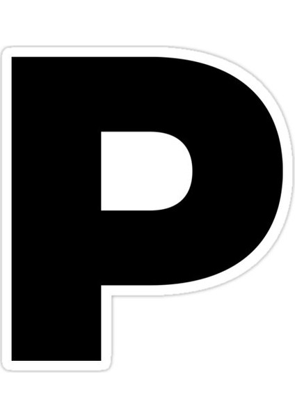 P Harfi Sticker Araba Oto Arma Duvar Sticker Ev Dekoratif Çıkartma 15 cm