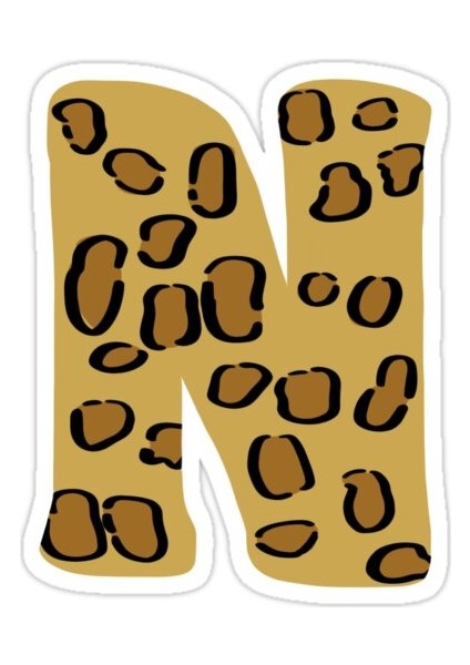 N Harfi Sticker Araba Oto Arma Duvar Sticker Ev Dekoratif Çıkartma 15 cm