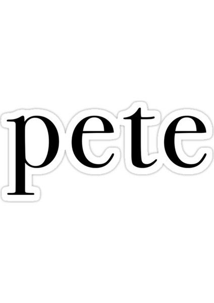Pete - Siyah Sticker Araba Oto Arma Duvar Sticker Ev Dekoratif Çıkartma 15 cm