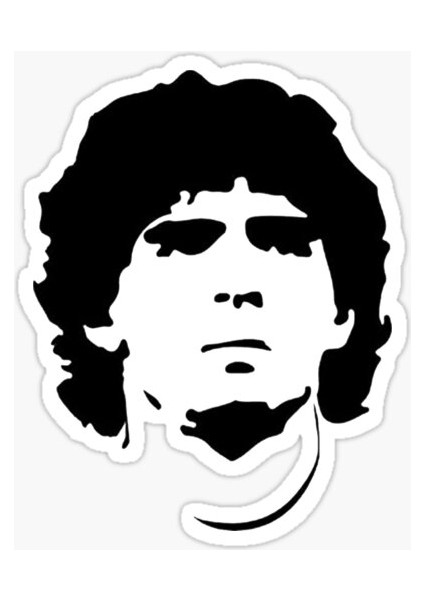 Diego Armando Maradona (El Pibe De Oro) Sticker Çıkartma Oto Araba Camı Duvar Oda Laptop 15 cm