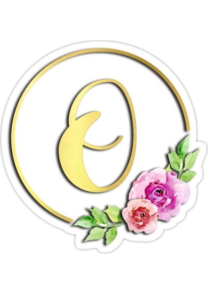 O Harfi Sticker Araba Oto Arma Duvar Sticker Ev Dekoratif Çıkartma 15 cm