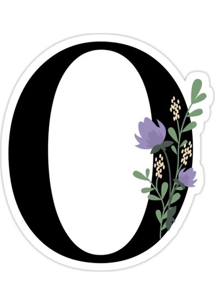O Harfi Sticker Araba Oto Arma Duvar Sticker Ev Dekoratif Çıkartma 15 cm