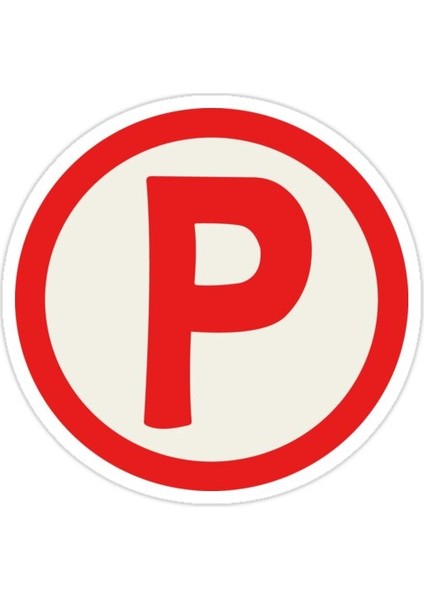 P Sticker Araba Oto Arma Duvar Sticker Ev Dekoratif Çıkartma 15 cm