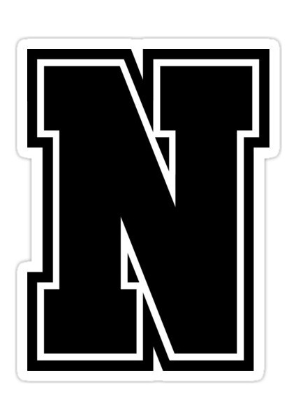 N Harfi Sticker Araba Oto Arma Duvar Sticker Ev Dekoratif Çıkartma 15 cm