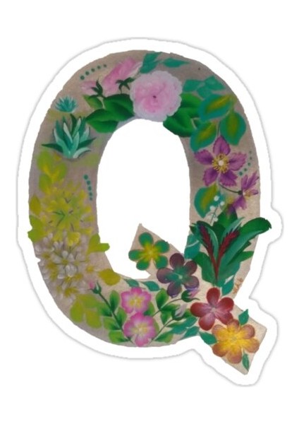Q Harfi Sticker Araba Oto Arma Duvar Sticker Ev Dekoratif Çıkartma 15 cm