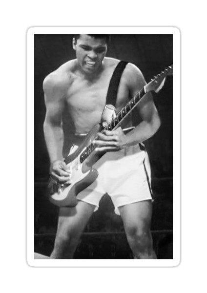 Muhammed Gitarist Sticker Araba Oto Arma Duvar Sticker Ev Dekoratif Çıkartma 15 cm