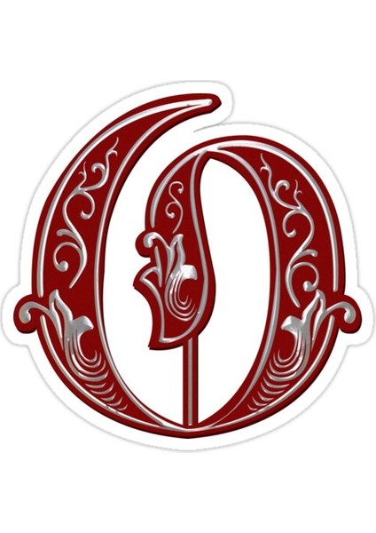 O Harfi Sticker Araba Oto Arma Duvar Sticker Ev Dekoratif Çıkartma 15 cm