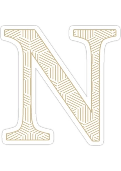 N Harfi Sticker Araba Oto Arma Duvar Sticker Ev Dekoratif Çıkartma 15 cm