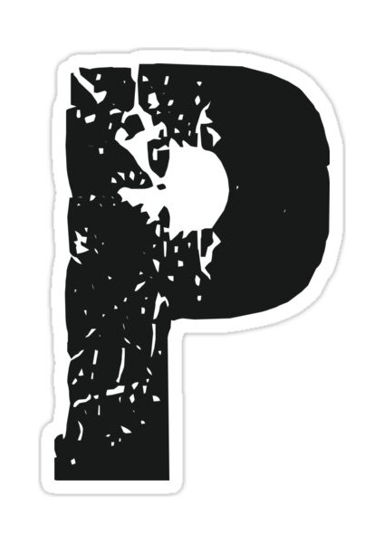 P Mektup Sticker Araba Oto Arma Duvar Sticker Ev Dekoratif Çıkartma 15 cm