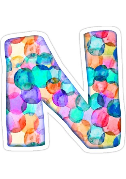 N Harfi Sticker Araba Oto Arma Duvar Sticker Ev Dekoratif Çıkartma 15 cm
