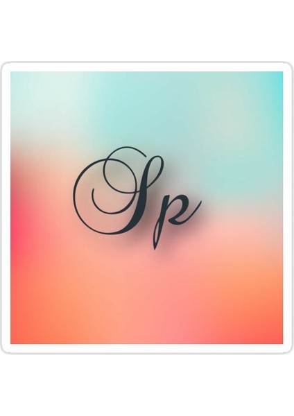 Sp Harfleri Sticker Araba Oto Arma Duvar Sticker Ev Dekoratif Çıkartma 15 cm