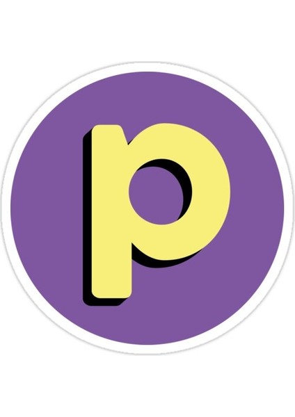 P Harfi Sticker Araba Oto Arma Duvar Sticker Ev Dekoratif Çıkartma 15 cm