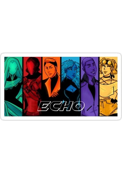 Echo - Harfler Sticker Araba Oto Arma Duvar Sticker Ev Dekoratif Çıkartma 15 cm