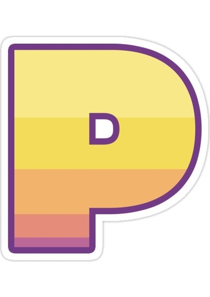P Harfi Sticker Araba Oto Arma Duvar Sticker Ev Dekoratif Çıkartma 15 cm